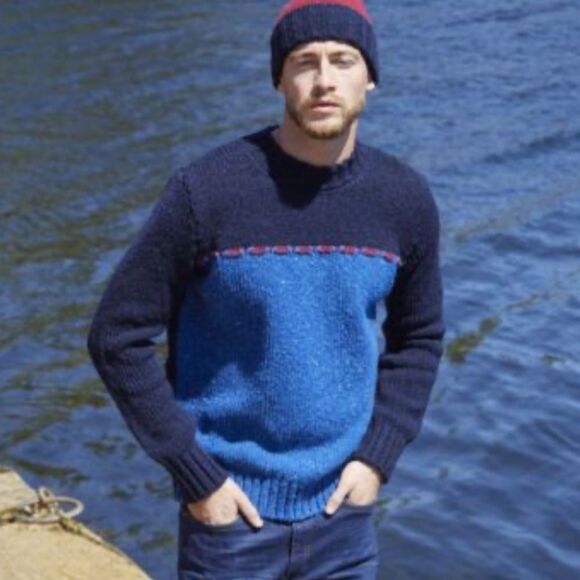 McConnell Skibereen Sweater Tonal Sweater  Blue M NWT IN PACKAGING - Picture 1 of 7